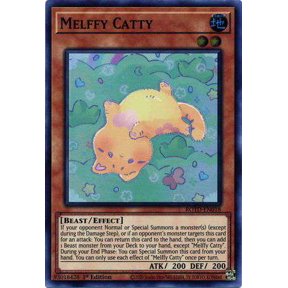 YuGiOh Rise of the Duelist Super Rare Melffy Catty ROTD-EN018