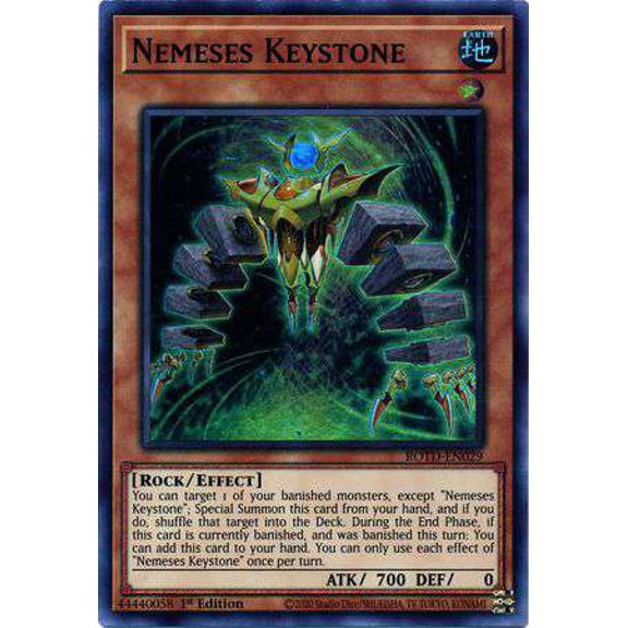 YuGiOh Rise of the Duelist Super Rare Nemeses Keystone ROTD-EN029