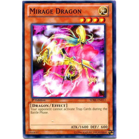 YuGiOh Saga of Blue-Eyes White Dragon Structure Deck Common Mirage Dragon SDBE-EN011