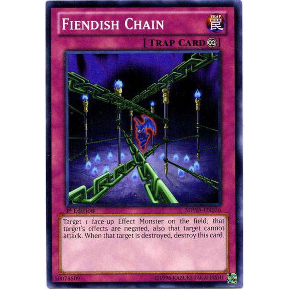 YuGiOh Samurai Warlords Structure Deck Common Fiendish Chain SDWA-EN036