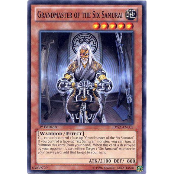 YuGiOh Samurai Warlords Structure Deck Common Grandmaster of the Six Samurai SDWA-EN002