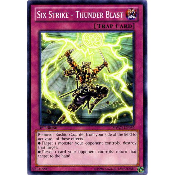 YuGiOh Samurai Warlords Structure Deck Common Six Strike - Thunder Blast SDWA-EN039