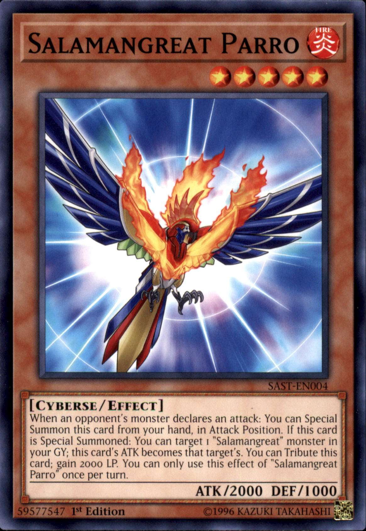 YuGiOh Savage Strike Common Salamangreat Parro SAST-EN004 - Walmart.com