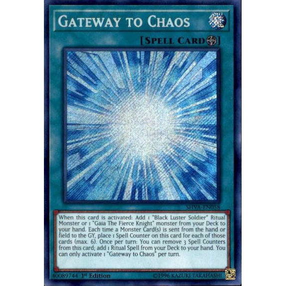YuGiOh Shadows over Valhalla Secret Rare Gateway to Chaos SHVA-EN058