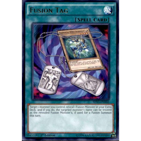 YuGiOh Shining Victories Rare Fusion Tag SHVI-EN066
