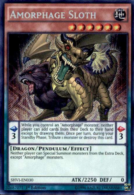 YuGiOh Shining Victories Secret Rare Amorphage Sloth SHVI-EN030 -  Walmart.com