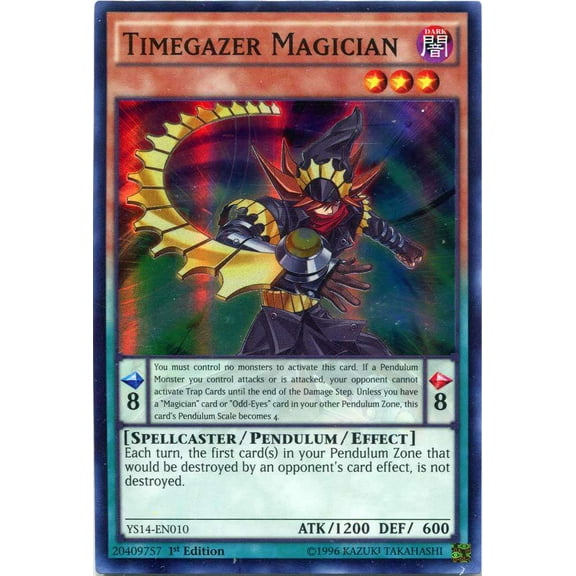 YuGiOh Space-Time Showdown Super Rare Timegazer Magician YS14-EN010