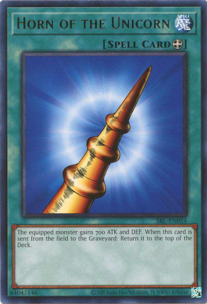 YuGiOh Spell Ruler 25th Anniversary Rare Horn of the Unicorn SRL-EN054