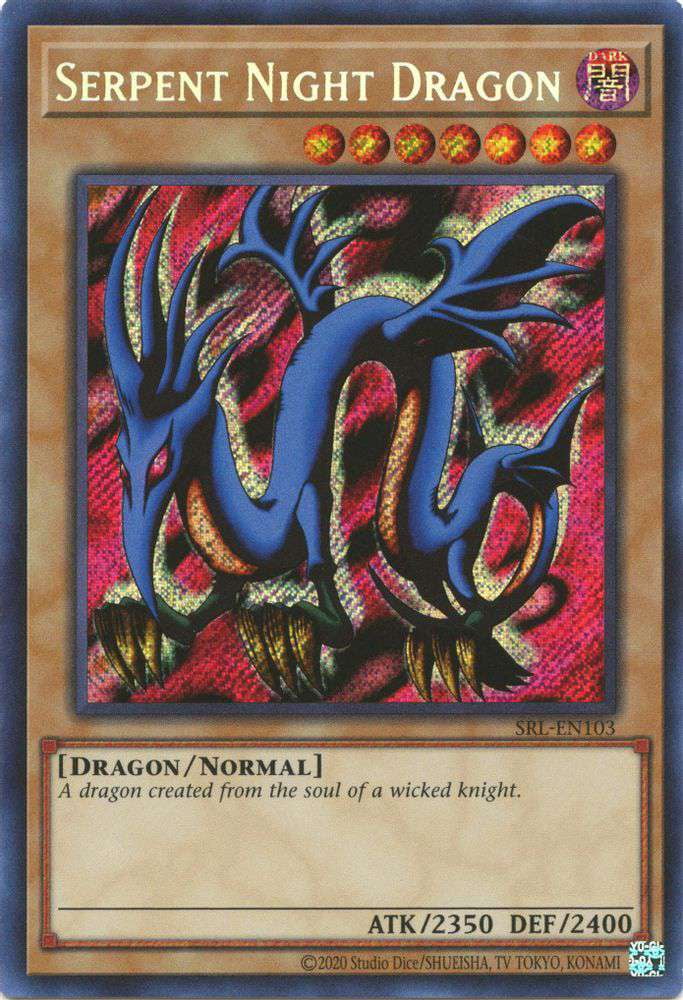 YuGiOh Spell Ruler 25th Anniversary Secret Rare Serpent Night Dragon  SRL-EN103 - Walmart.com