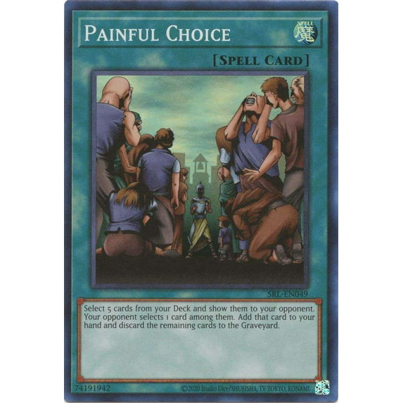 YuGiOh Spell Ruler 25th Anniversary Super Rare Painful Choice SRL-EN049