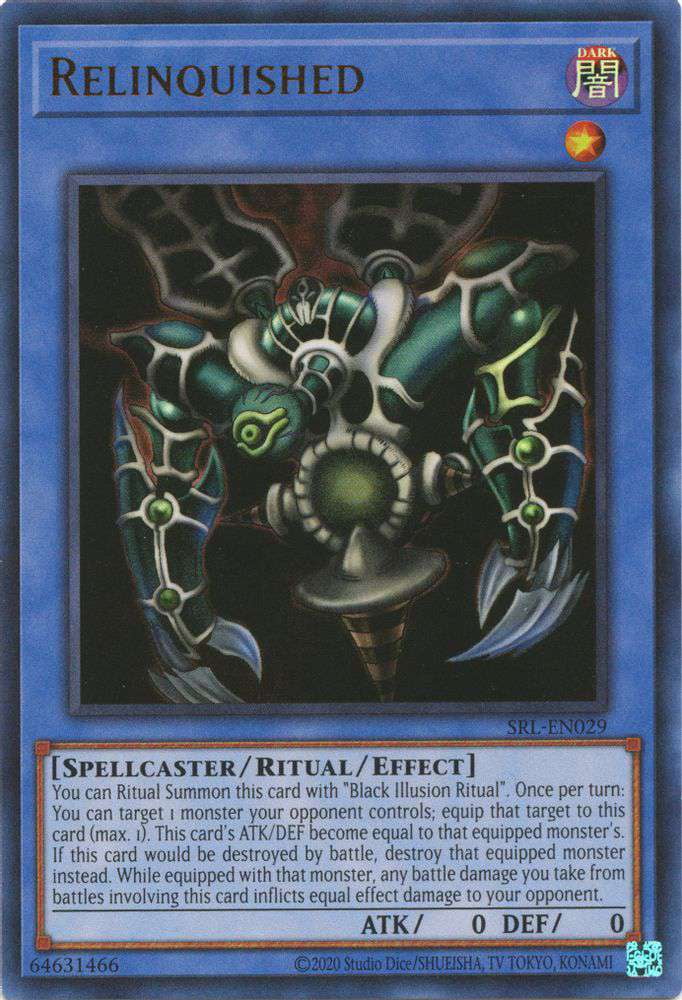 YuGiOh Spell Ruler 25th Anniversary Ultra Rare Relinquished SRL-EN029 ...