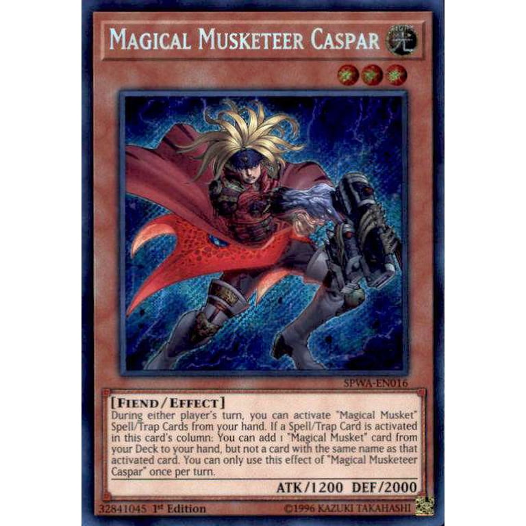 YuGiOh Spirit Warriors Secret Rare Magical Musketeer Caspar SPWA-EN016 -  Walmart.com