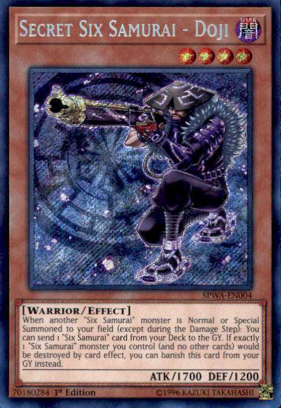 YuGiOh Spirit Warriors Secret Rare Secret Six Samurai - Doji SPWA-EN004 -  Walmart.com