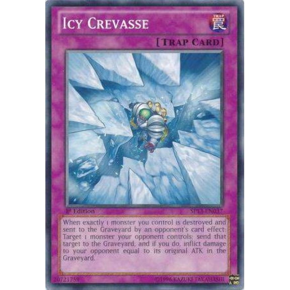 YuGiOh Star Pack 2013 Starfoil Rare Icy Crevasse SP13-EN037