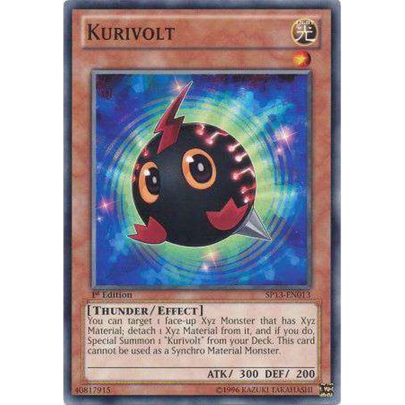YuGiOh Star Pack 2013 Starfoil Rare Kurivolt SP13-EN013