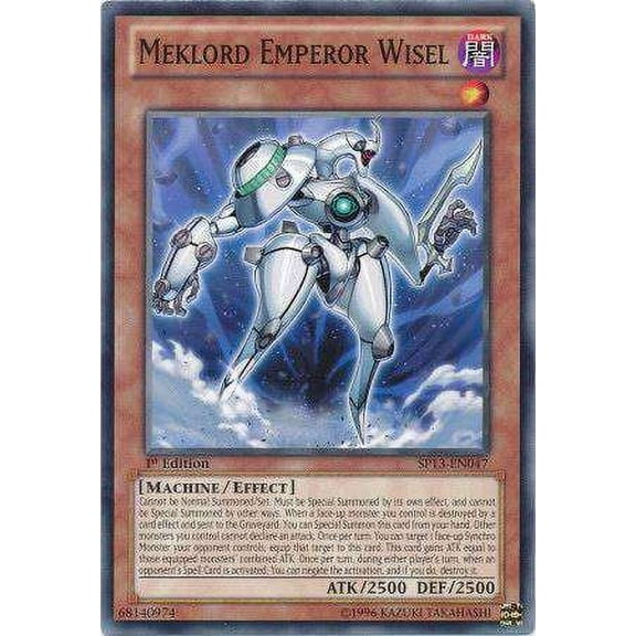 YuGiOh Star Pack 2013 Starfoil Rare Meklord Emperor Wisel SP13-EN047