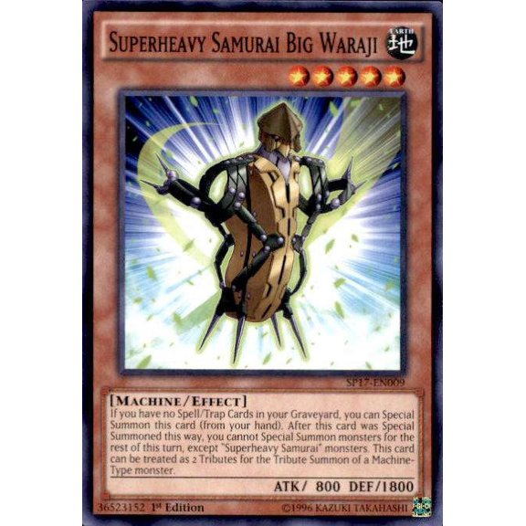 YuGiOh Star Pack Battle Royal Common Superheavy Samurai Big Waraji SP17-EN009