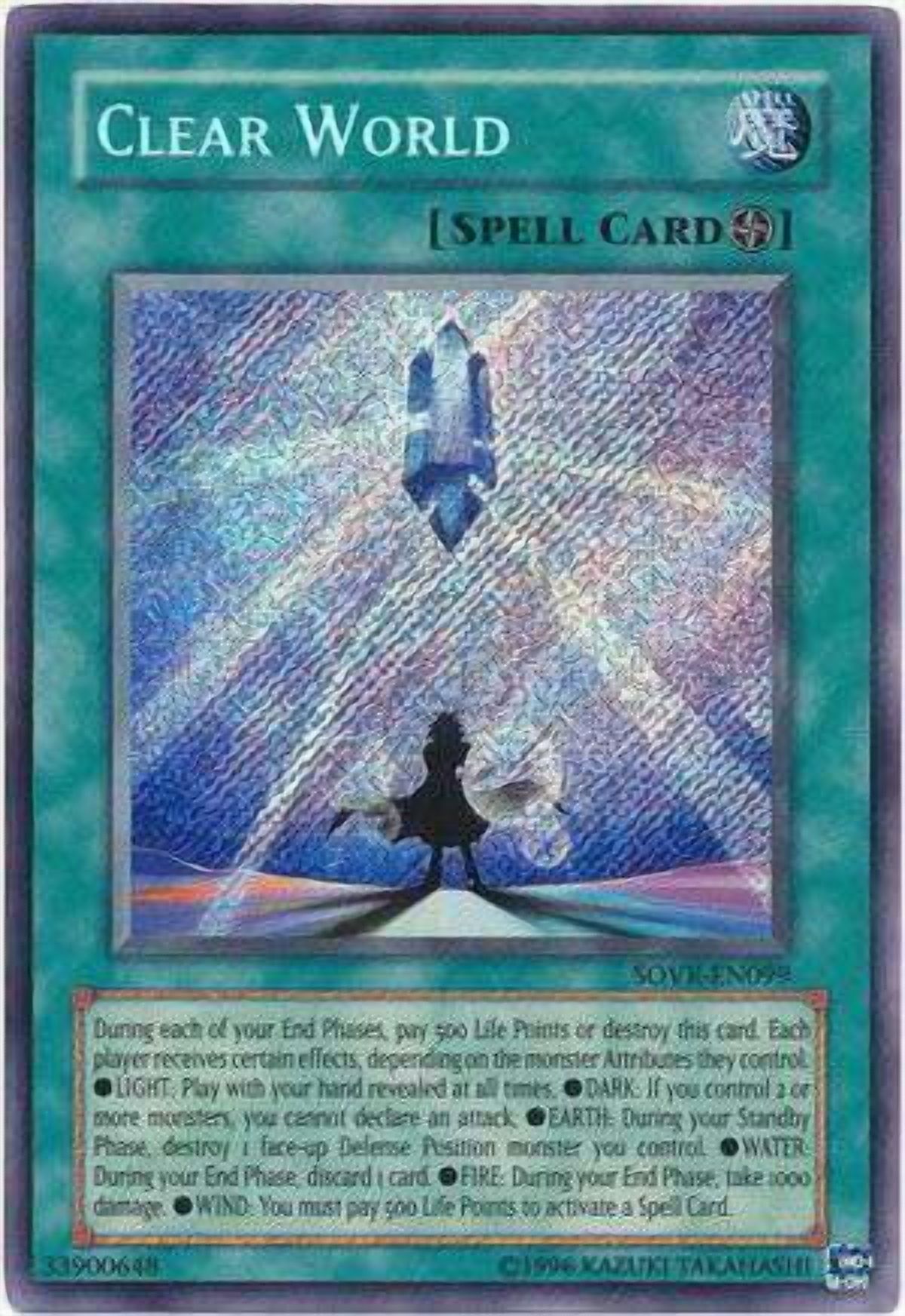 YuGiOh Stardust Overdrive Secret Rare Clear World SOVR-EN099