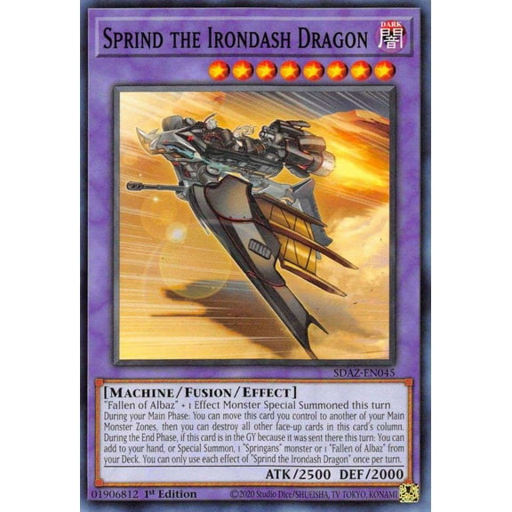 YuGiOh Structure Deck: Albaz Strike Common Sprind the Irondash Dragon SDAZ-EN045