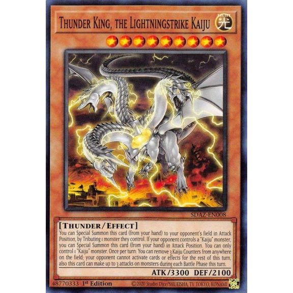 YuGiOh Structure Deck: Albaz Strike Common Thunder King, the Lightningstrike Kaiju SDAZ-EN008