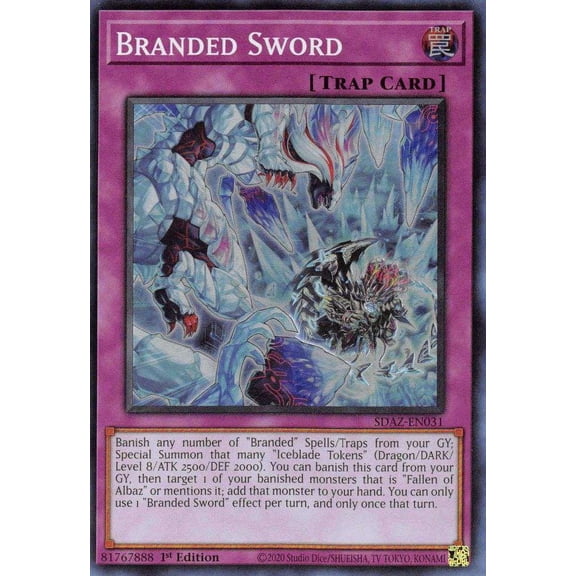 YuGiOh Structure Deck: Albaz Strike Super Rare Branded Sword SDAZ-EN031