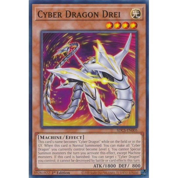 YuGiOh Structure Deck: Cyber Strike Common Cyber Dragon Drei SDCS-EN005