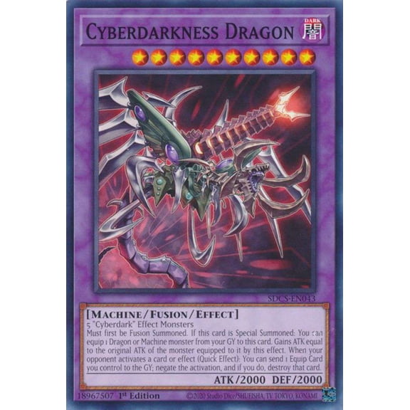 YuGiOh Structure Deck: Cyber Strike Common Cyberdarkness Dragon SDCS-EN043