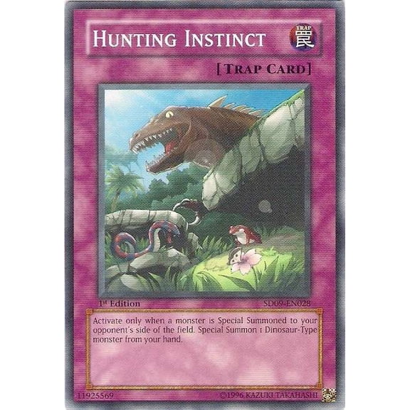 YuGiOh Structure Deck: Dinosaur's Rage Common Hunting Instinct SD09-EN028