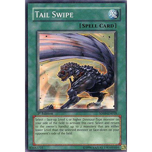 YuGiOh Structure Deck: Dinosaur's Rage Common Tail Swipe SD09-EN018