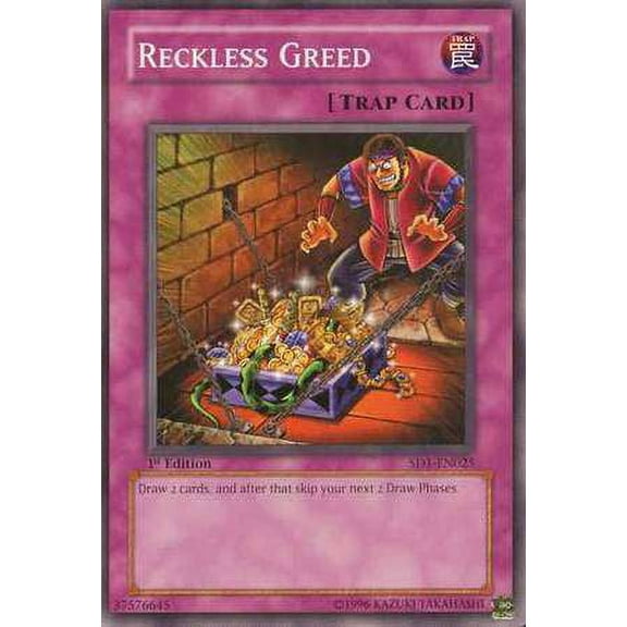 YuGiOh Structure Deck: Dragon's Roar Common Reckless Greed SD1-EN025