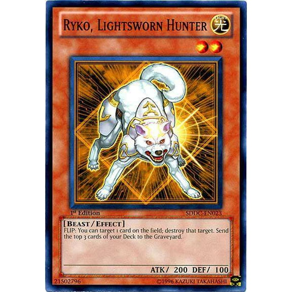 YuGiOh Structure Deck: Dragons Collide Common Ryko, Lightsworn Hunter SDDC-EN023
