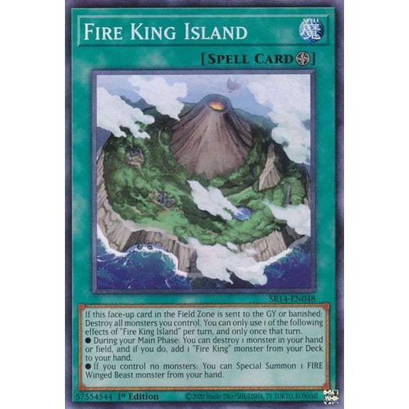 YuGiOh Structure Deck: Fire Kings Common Fire King Island SR14-EN048