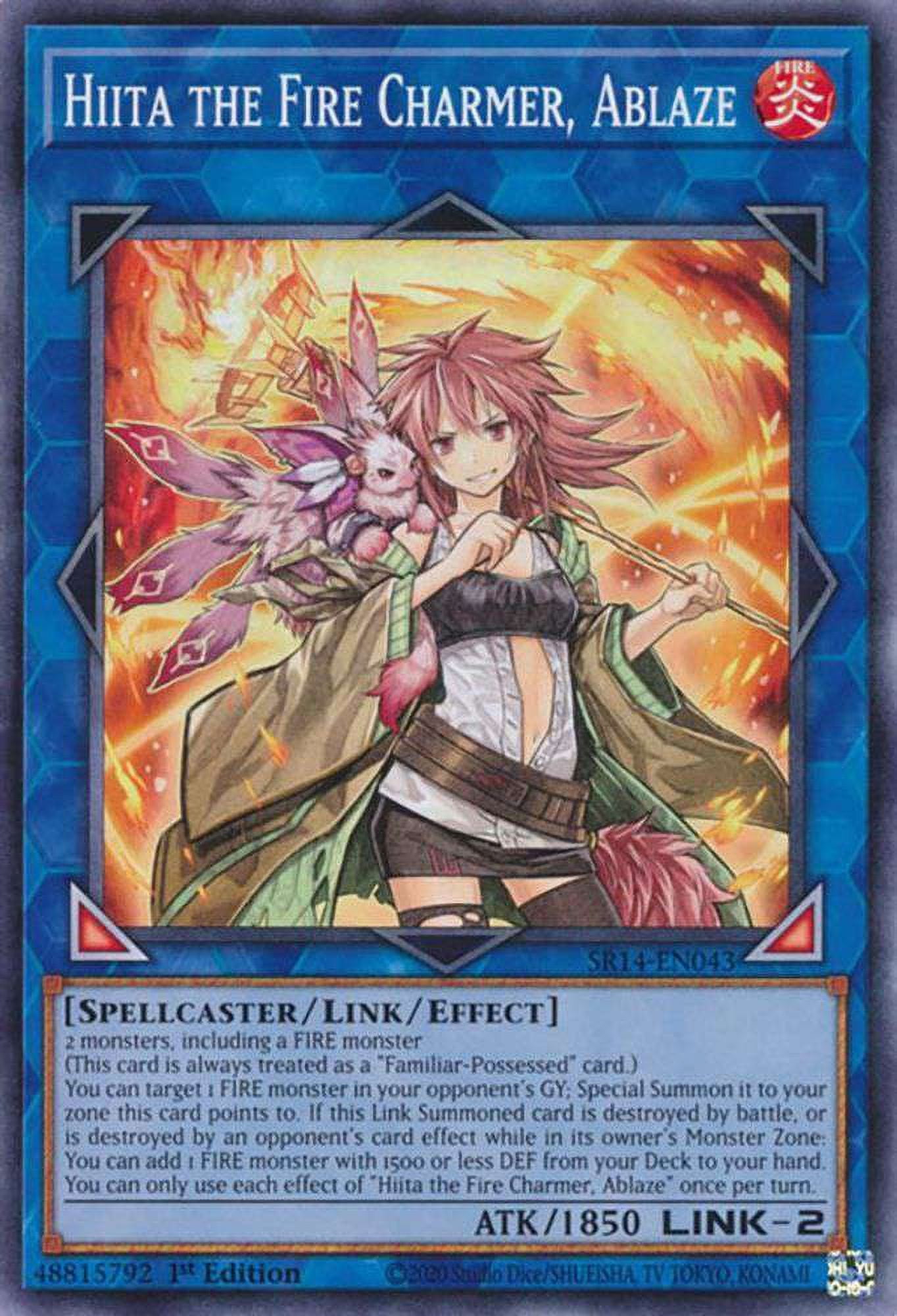 Konami - Brandclub - YuGiOh Structure Deck: Fire Kings Common Hiita the Fire  Charmer, Ablaze SR14-EN043