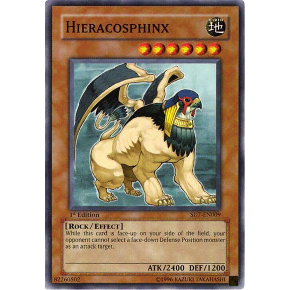 YuGiOh Structure Deck: Invincible Fortress Common Hieracosphinx SD7-EN009