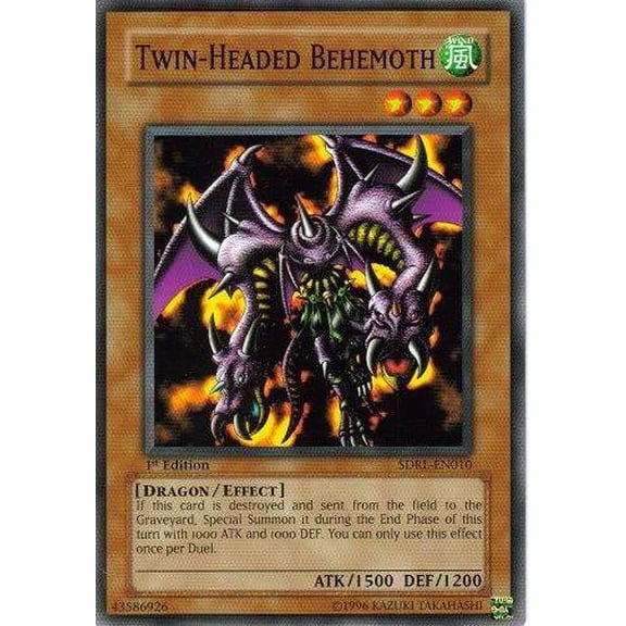 YuGiOh Structure Deck: Rise of the Dragon Lords Common Twin-Headed Behemoth SDRL-EN010