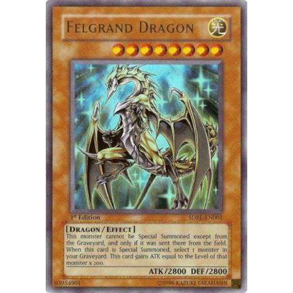 YuGiOh Structure Deck: Rise of the Dragon Lords Ultra Rare Felgrand Dragon SDRL-EN001