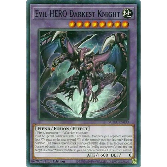 YuGiOh Supreme Darkness Common Evil HERO Darkest Knight SUDA-EN033