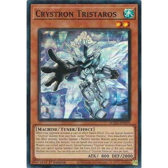 YuGiOh Supreme Darkness Super Rare Crystron Tristaros SUDA-EN019