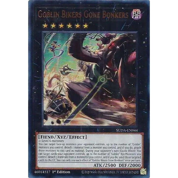 YuGiOh Supreme Darkness Ultra Rare Goblin Bikers Gone Bonkers SUDA-EN044