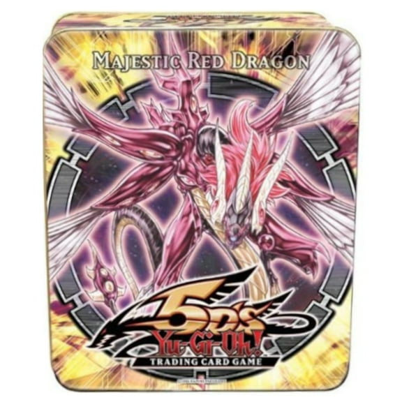 YuGiOh 5Ds 2010 Collection Tin 1st Wave Majestic Red Dragon E. Hero Stratos, Battle Fader, VanDalgyon Cyber Dinosaur
