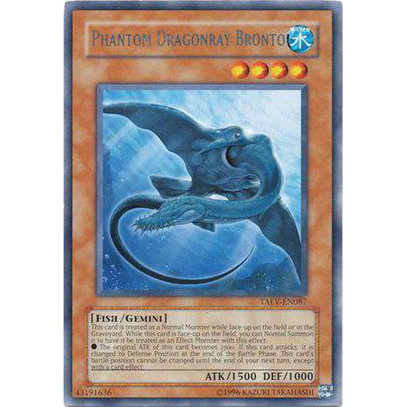 YuGiOh Tactical Evolution Rare Phantom Dragonray Bronto TAEV-EN087