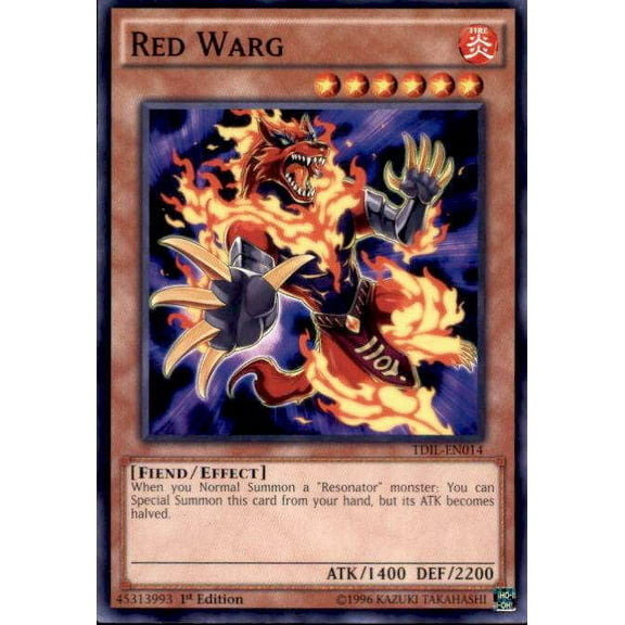 YuGiOh The Dark Illusion Common Red Warg TDIL-EN014