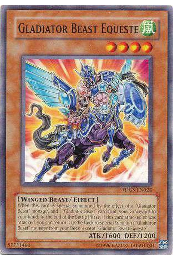 YuGiOh The Duelist Genesis Common Gladiator Beast Equeste TDGS-EN024