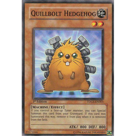 YuGiOh The Duelist Genesis Common Quillbolt Hedgehog TDGS-EN003