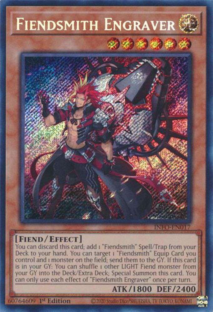 YuGiOh The Infinite Forbidden Secret Rare Fiendsmith Engraver INFO-EN017