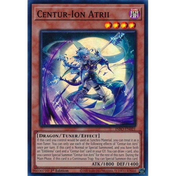 YuGiOh The Infinite Forbidden Super Rare Centur-Ion Atrii INFO-EN021