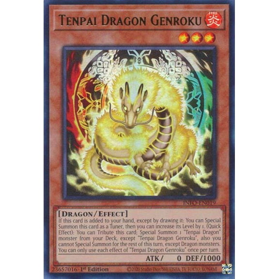 YuGiOh The Infinite Forbidden Ultra Rare Tenpai Dragon Genroku INFO-EN019
