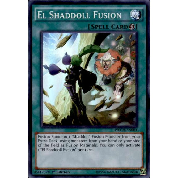 YuGiOh The New Challengers Super Rare El Shaddoll Fusion NECH-EN064