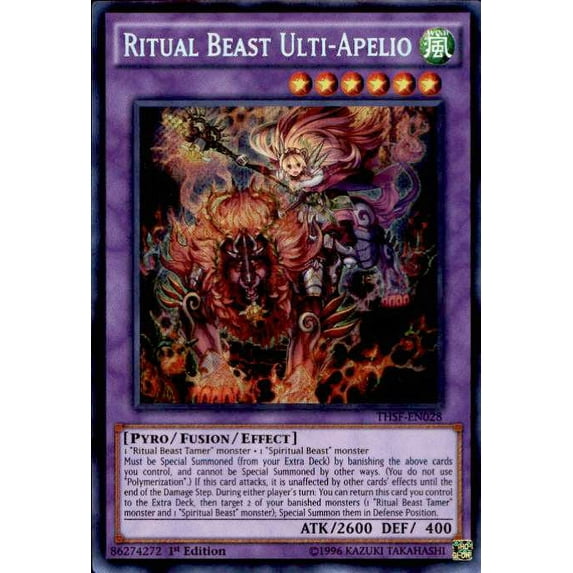 YuGiOh The Secret Forces Secret Rare Ritual Beast Ulti-Apelio THSF-EN028