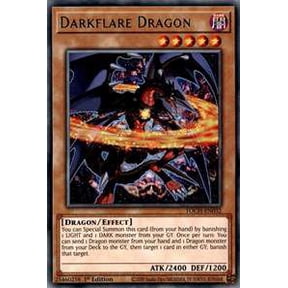 YuGiOh Toon Chaos Rare Darkflare Dragon TOCH-EN032